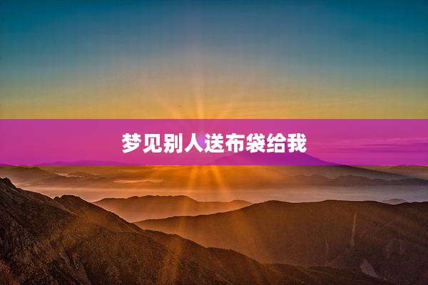 梦见别人送布袋给我