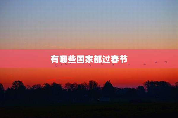 有哪些国家都过春节