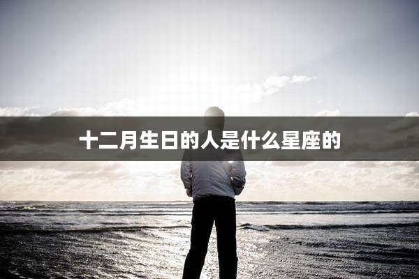 十二月生日的人是什么星座的