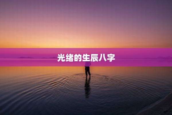 光绪的生辰八字