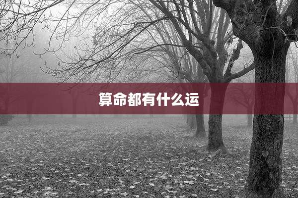 算命都有什么运