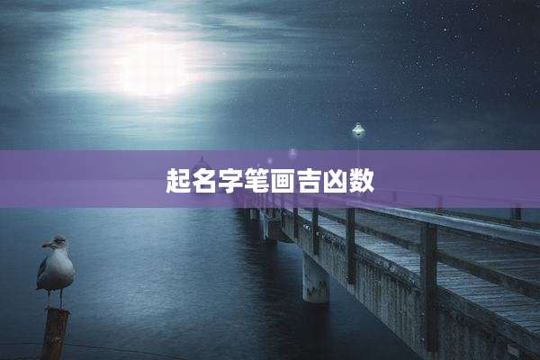 起名字笔画吉凶数