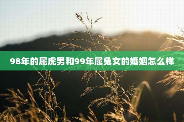 98年的属虎男和99年属兔女的婚姻怎么样