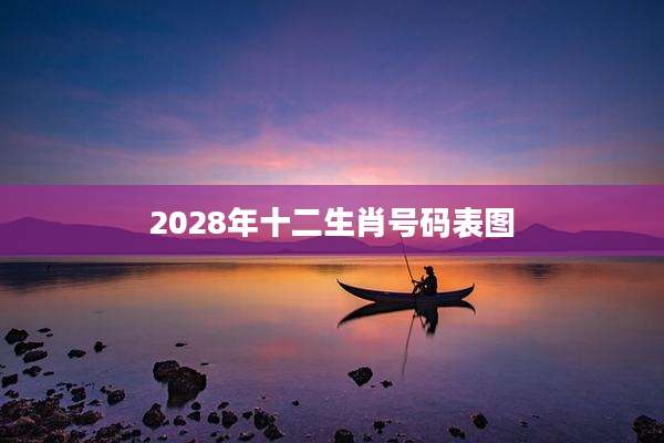 2028年十二生肖号码表图