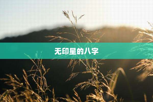 无印星的八字
