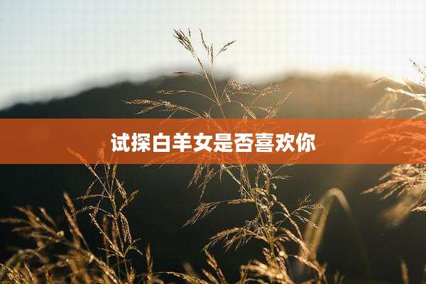 试探白羊女是否喜欢你