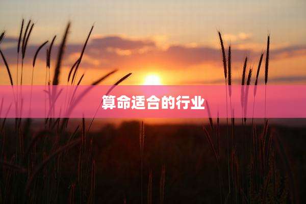算命适合的行业