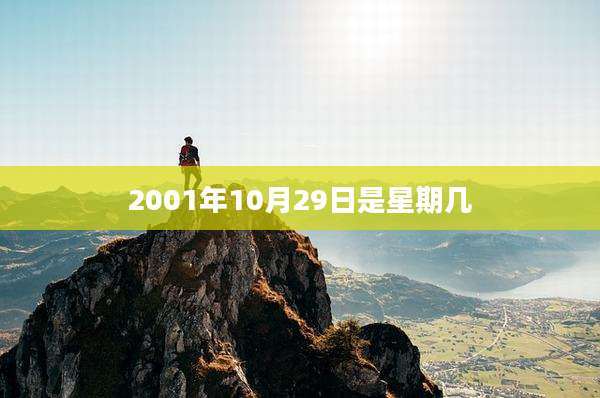 2001年10月29日是星期几