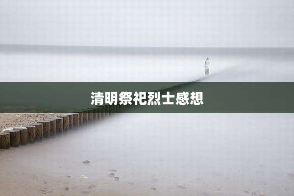 清明祭祀烈士感想