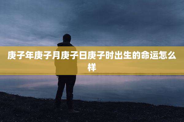 庚子年庚子月庚子日庚子时出生的命运怎么样