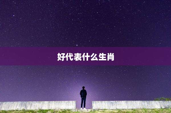好代表什么生肖