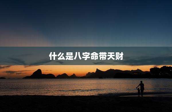 什么是八字命带天财