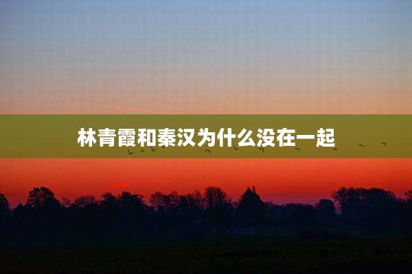 林青霞和秦汉为什么没在一起