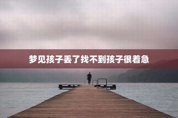 梦见孩子丢了找不到孩子很着急
