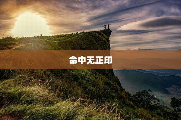 命中无正印