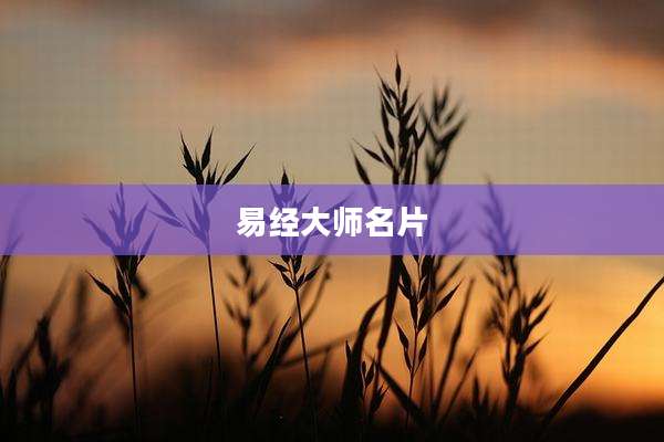 易经大师名片