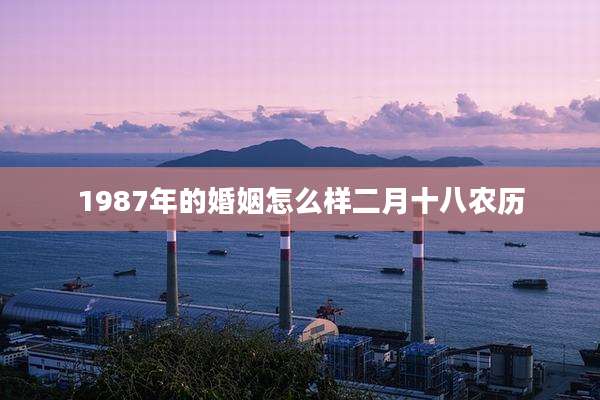 1987年的婚姻怎么样二月十八农历