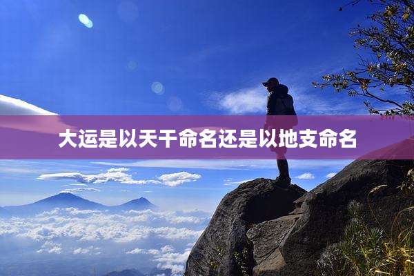 大运是以天干命名还是以地支命名