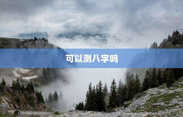 可以测八字吗