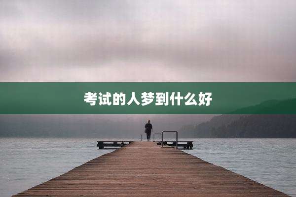 考试的人梦到什么好