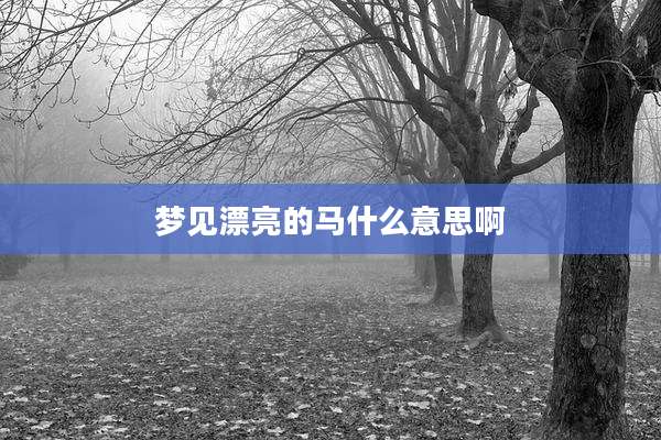 梦见漂亮的马什么意思啊