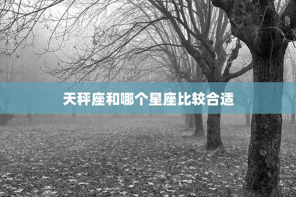 天秤座和哪个星座比较合适