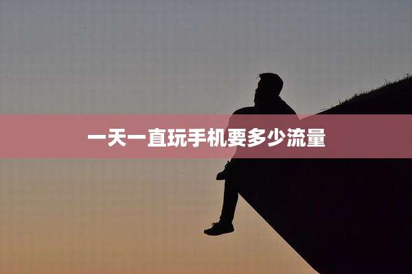 一天一直玩手机要多少流量