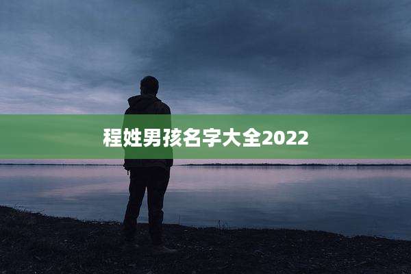 程姓男孩名字大全2022