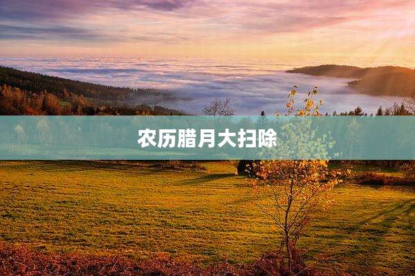 农历腊月大扫除