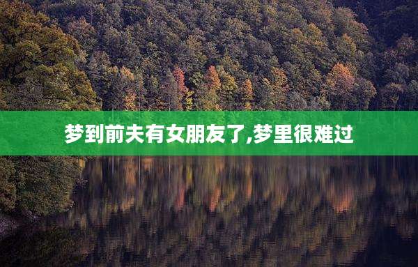 梦到前夫有女朋友了,梦里很难过
