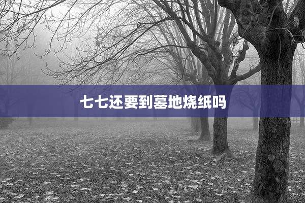 七七还要到墓地烧纸吗