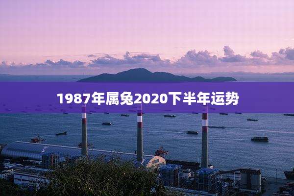 1987年属兔2020下半年运势