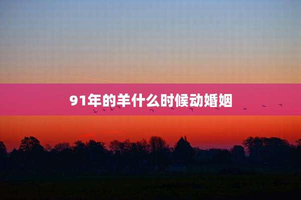 91年的羊什么时候动婚姻