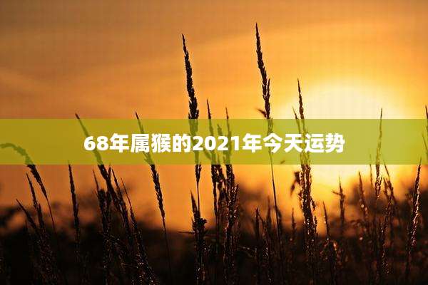 68年属猴的2021年今天运势