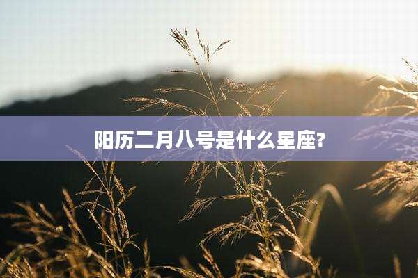 阳历二月八号是什么星座?