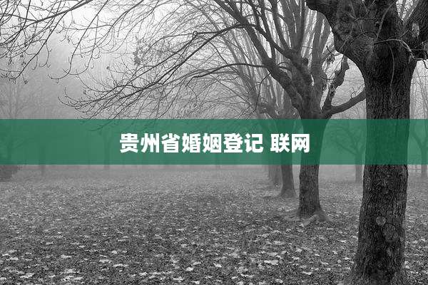 贵州省婚姻登记 联网