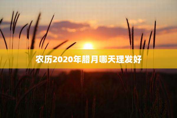 农历2020年腊月哪天理发好