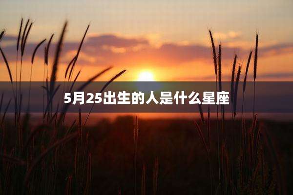 5月25出生的人是什么星座