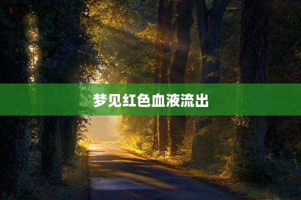 梦见红色血液流出