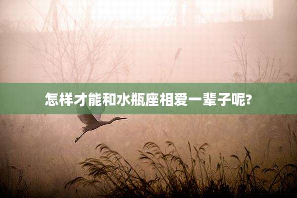 怎样才能和水瓶座相爱一辈子呢?