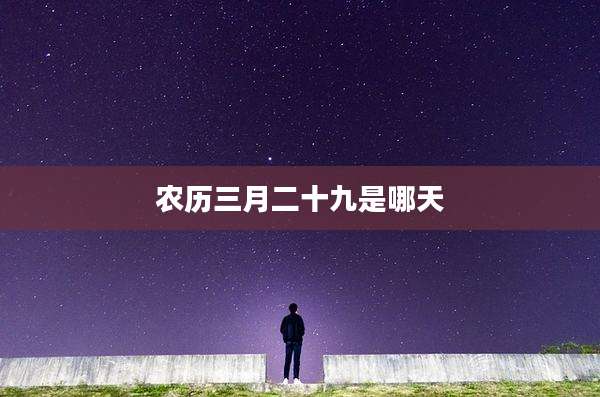 农历三月二十九是哪天