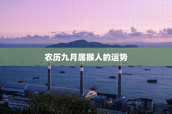 农历九月属猴人的运势