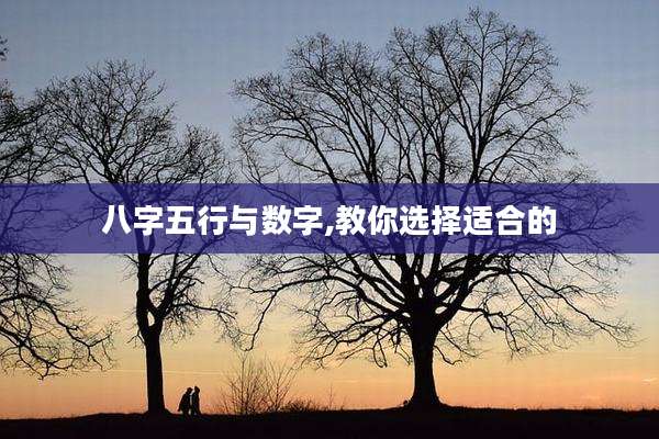 八字五行与数字,教你选择适合的