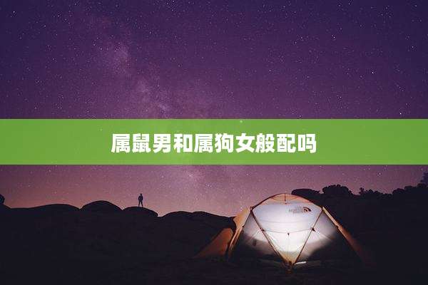属鼠男和属狗女般配吗
