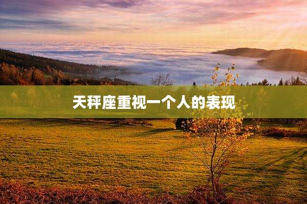 天秤座重视一个人的表现