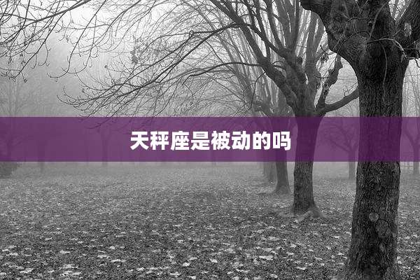 天秤座是被动的吗