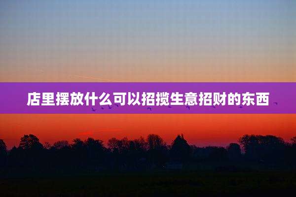 店里摆放什么可以招揽生意招财的东西