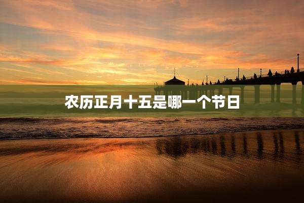 农历正月十五是哪一个节日