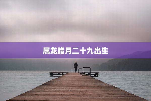 属龙腊月二十九出生