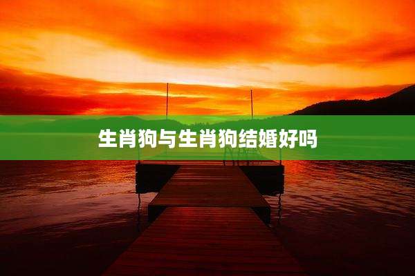 生肖狗与生肖狗结婚好吗